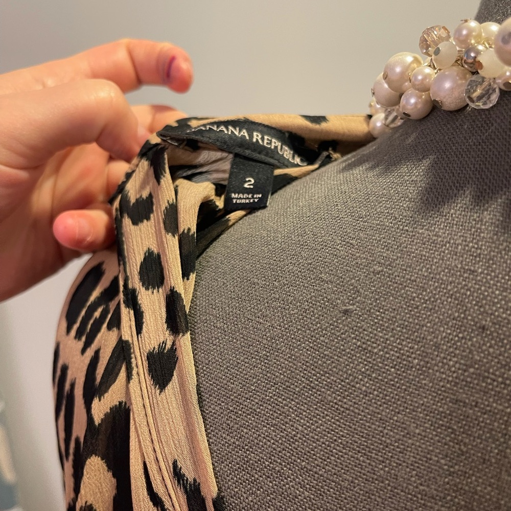 Leopard Print Maxi Dress - Brown/Black - Picture 5 of 6